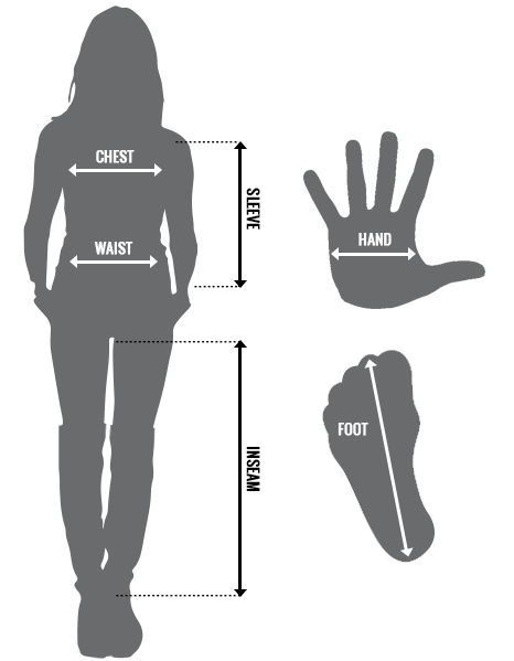 SPEED AND STRENTH WOMEN’S SIZE CHART