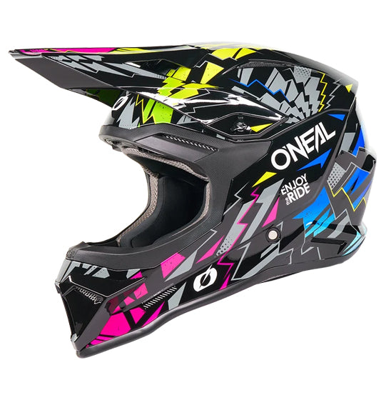 O'Neal 2027 Youth 1SRS STIXX Helmet - Black/Multi