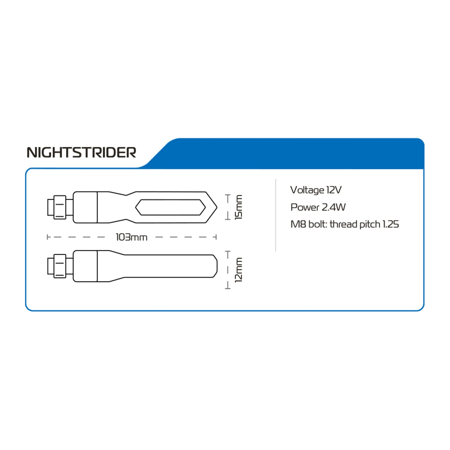 Oxford Nightstrider Streaming Indicators (includes 2 Resistors)