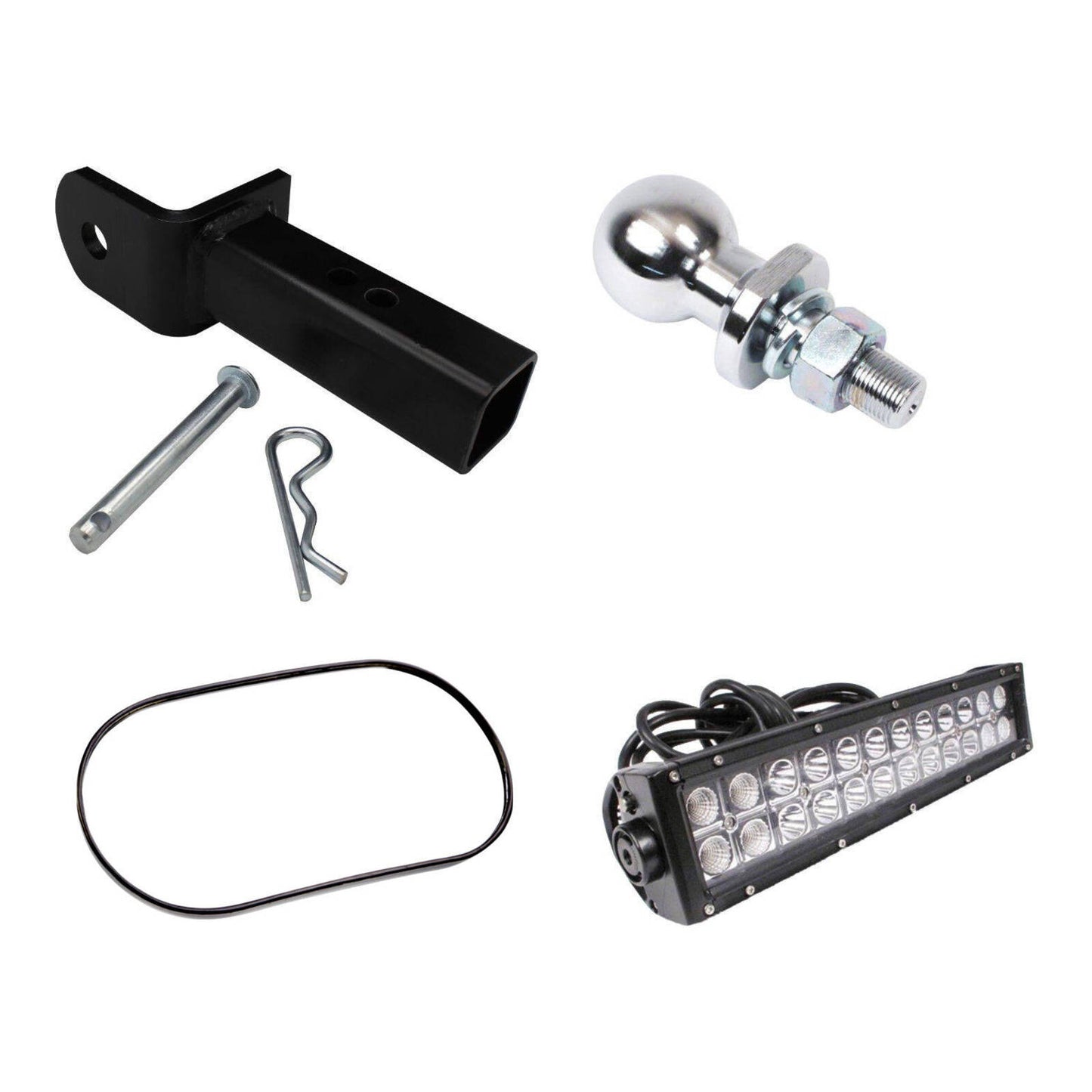 UTV Bundle - Mirror, Light Bar & Hitch