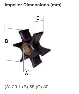 60-90HP Yamaha Waterpump Impeller 688-44352-03