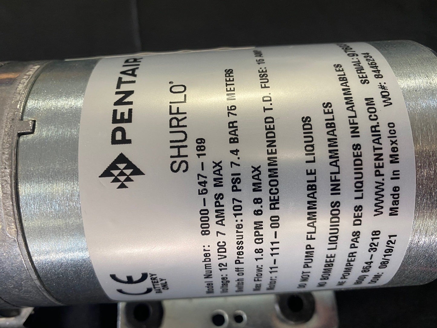 Shurflo 107psi Spray Pump