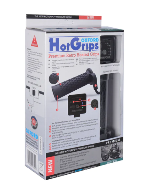 Oxford HotGrips® Premium Retro with V8 Switch