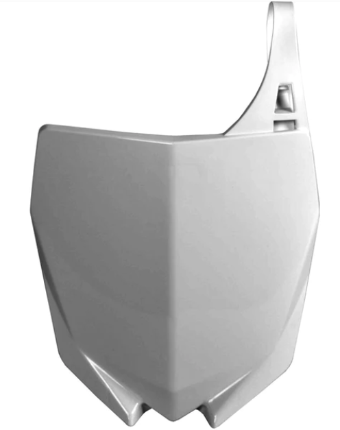NUMBER PLATE YAM YZ250F/450F 10-18 / YZ125/250 15-18 WHT