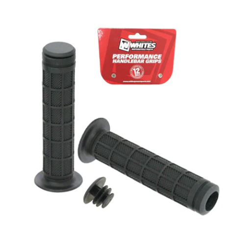 Whites ATV Full Waffle Grip Black 7/8" Both Sides - 130mm