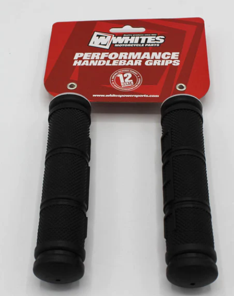 Whites ATV Half Waffle Grip Black 7/8" Both Sides - 137mm