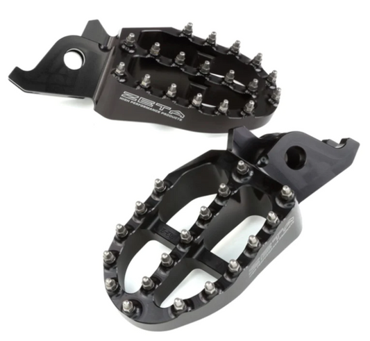 Zeta Aluminum Footpegs CRF250/450,CRF250L/M/Rally Black
