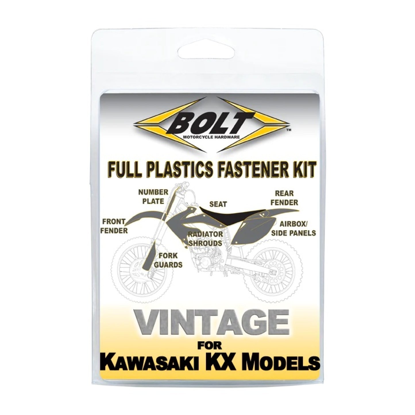 BOLT BODY WORK FASTENER KIT KAW KX125/250 88-89 KX500 88-04