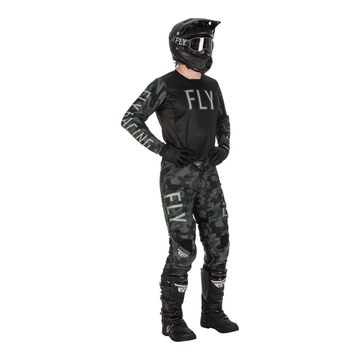 Fly Racing Kinetic Special Edition Tactic Pant - Black / Grey Camo