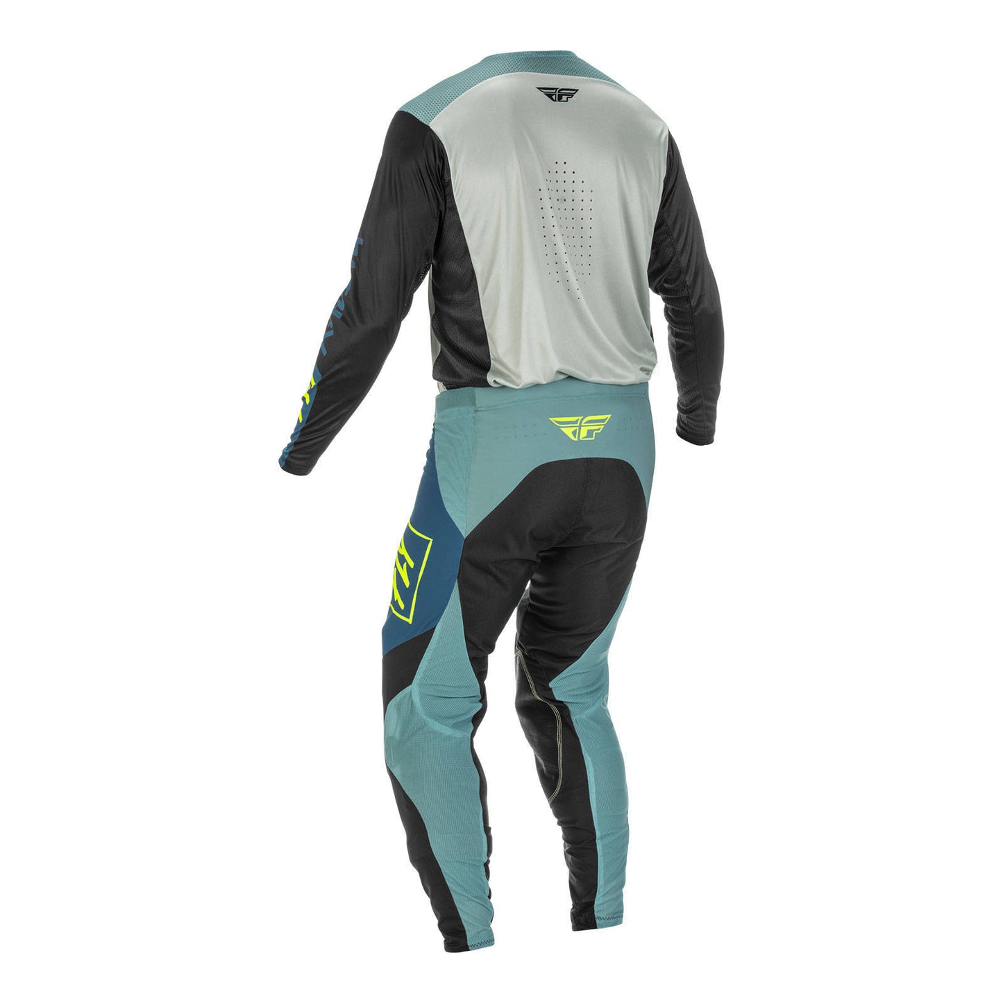 Fly Racing Lite Hydrogen Pant - Grey / Teal / Hi-Vis