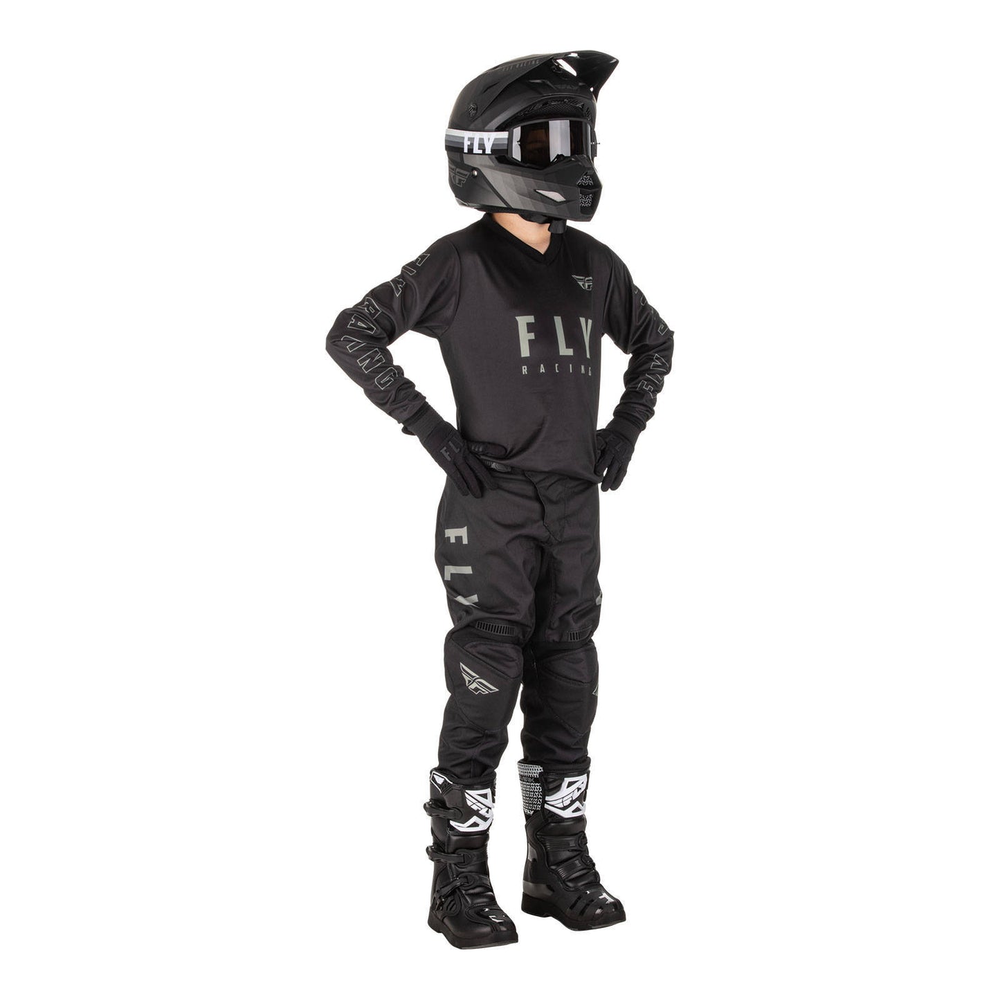 Fly Racing F-16 Youth Pant - Black / Grey