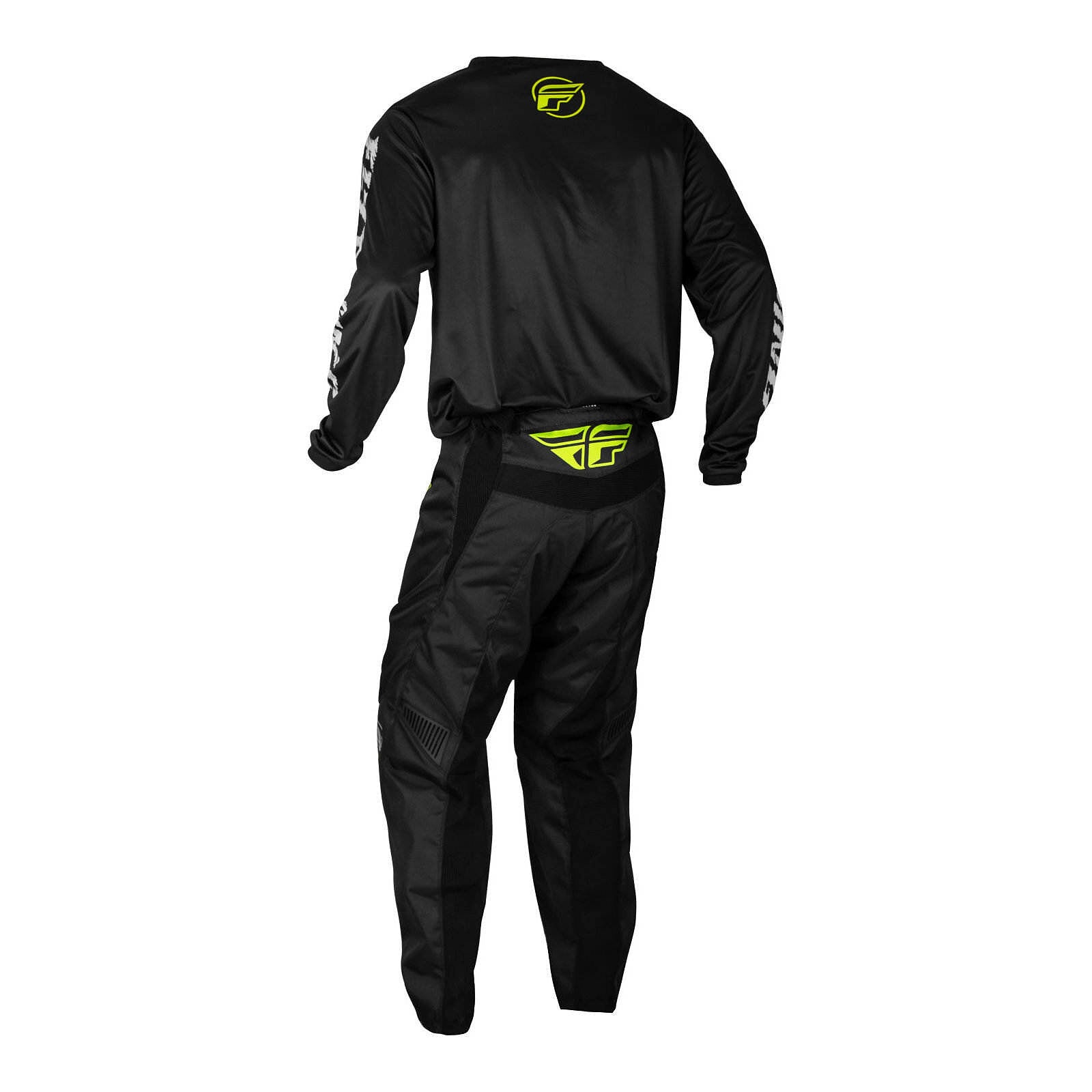 FLY Racing Youth F-16 Pants - Black / Neon Green / Light Grey