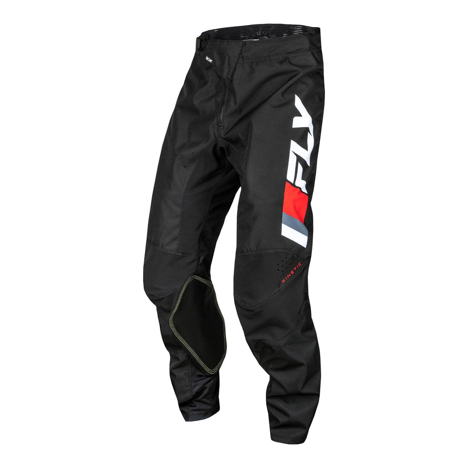 FLY Racing Youth Kinetic Prix Pants - Red / White / Grey