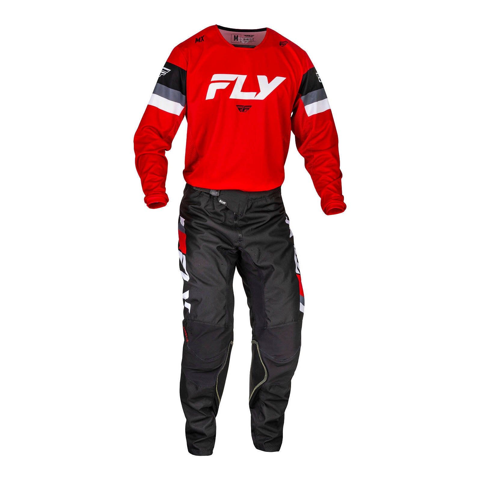 FLY Racing Kinetic Prix Pants - Red / Grey / White