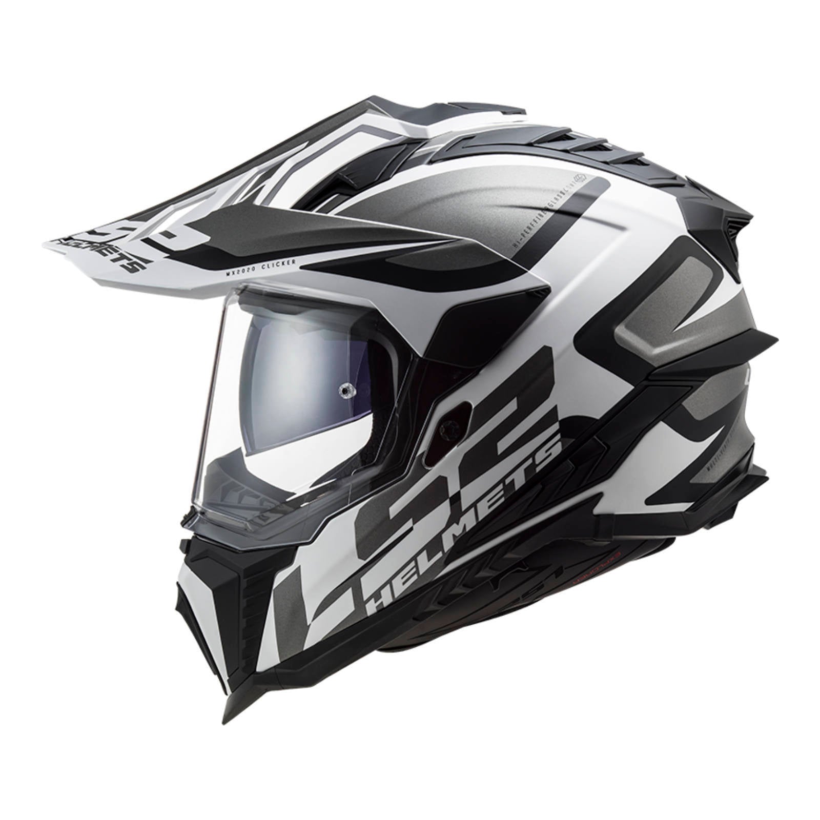LS2 MX701 Explorer Alter Helmet - Matte Black / White (XS)