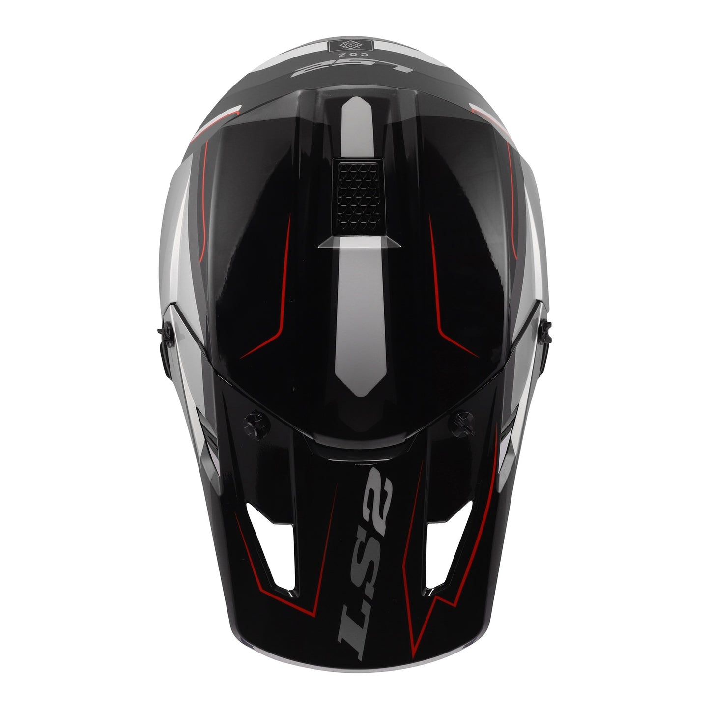 LS2 MX706 COZ Arched Helmet - Black / Silver / Titanium 06