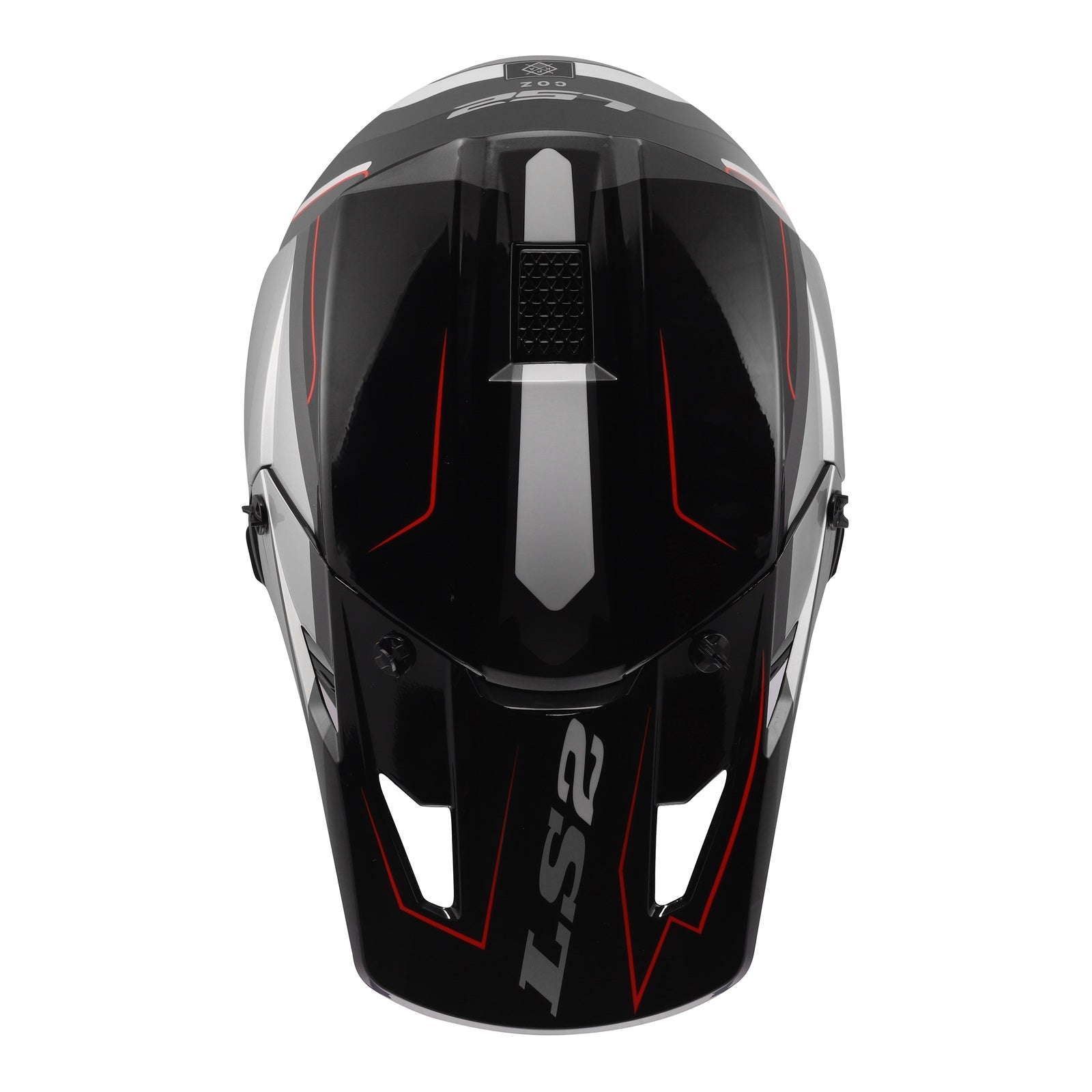 LS2 MX706 COZ Arched Helmet - Black / Silver / Titanium 06