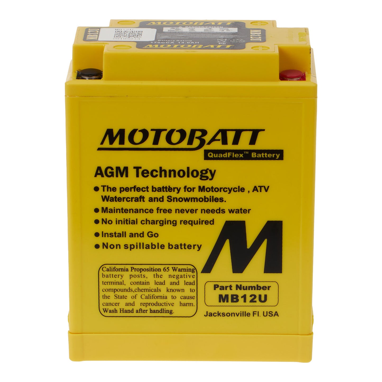 Motobatt Battery Quadflex AGM - MB12U