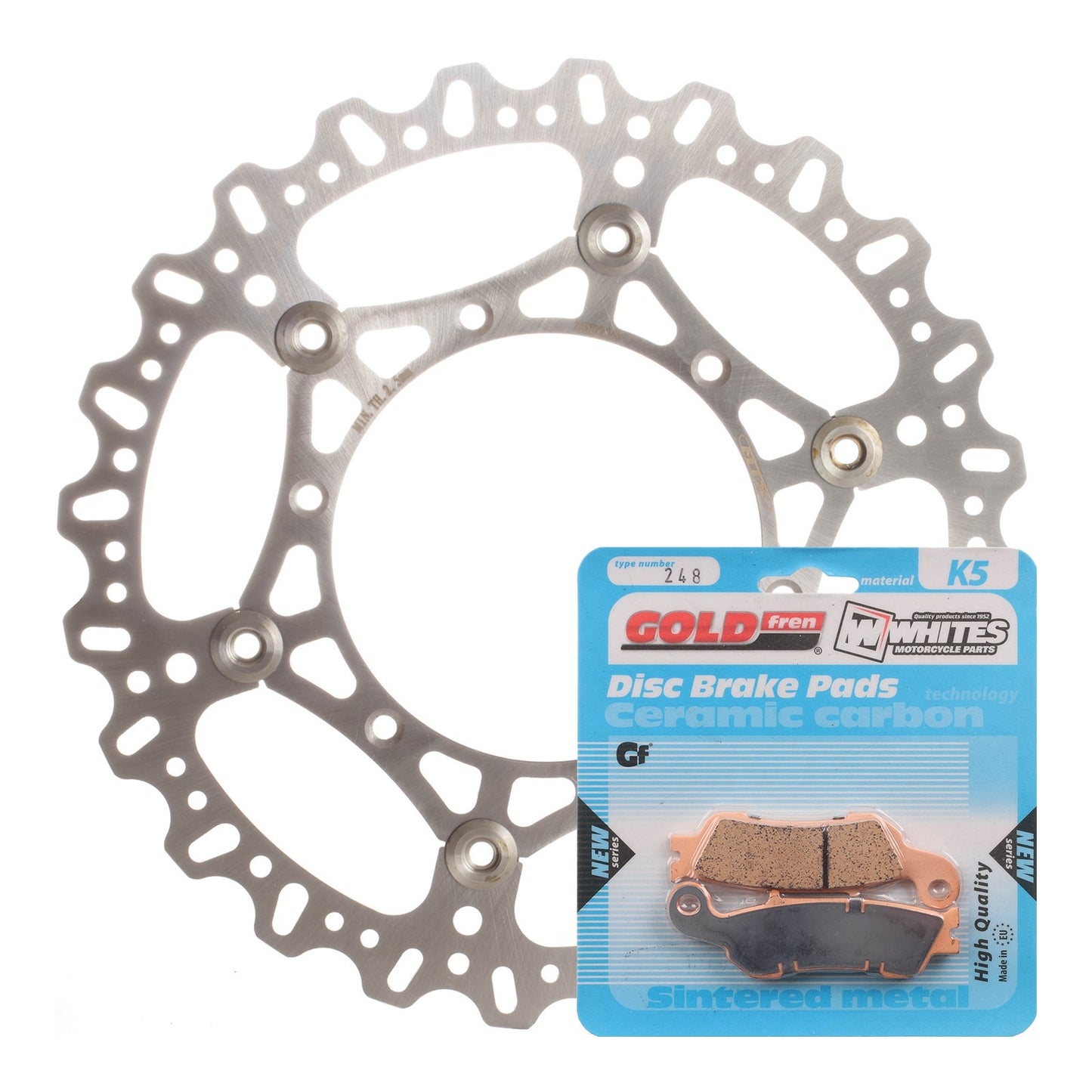 Brake Disc & Pad Front Kit - Yamaha YZ250F '16-'20 - Wave