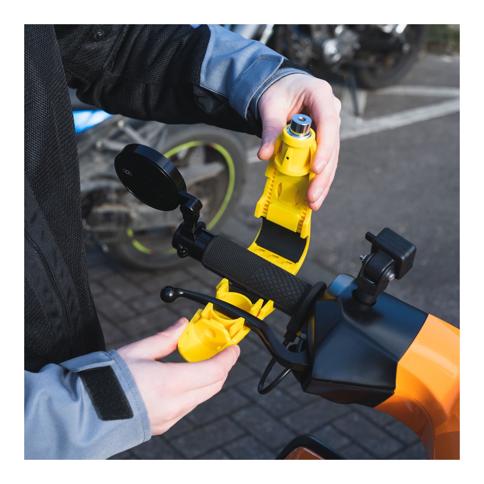 Oxford Security Lever Lock Alarm - Yellow