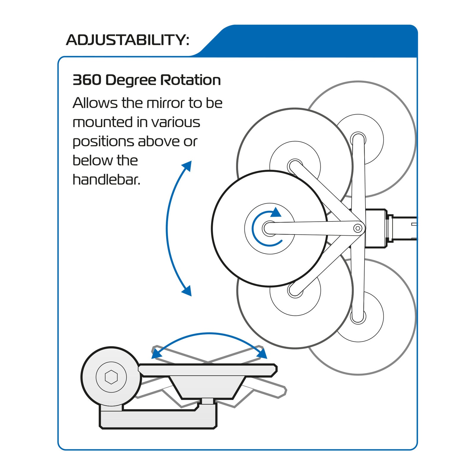 Oxford Circle 360 Bar End Mirror