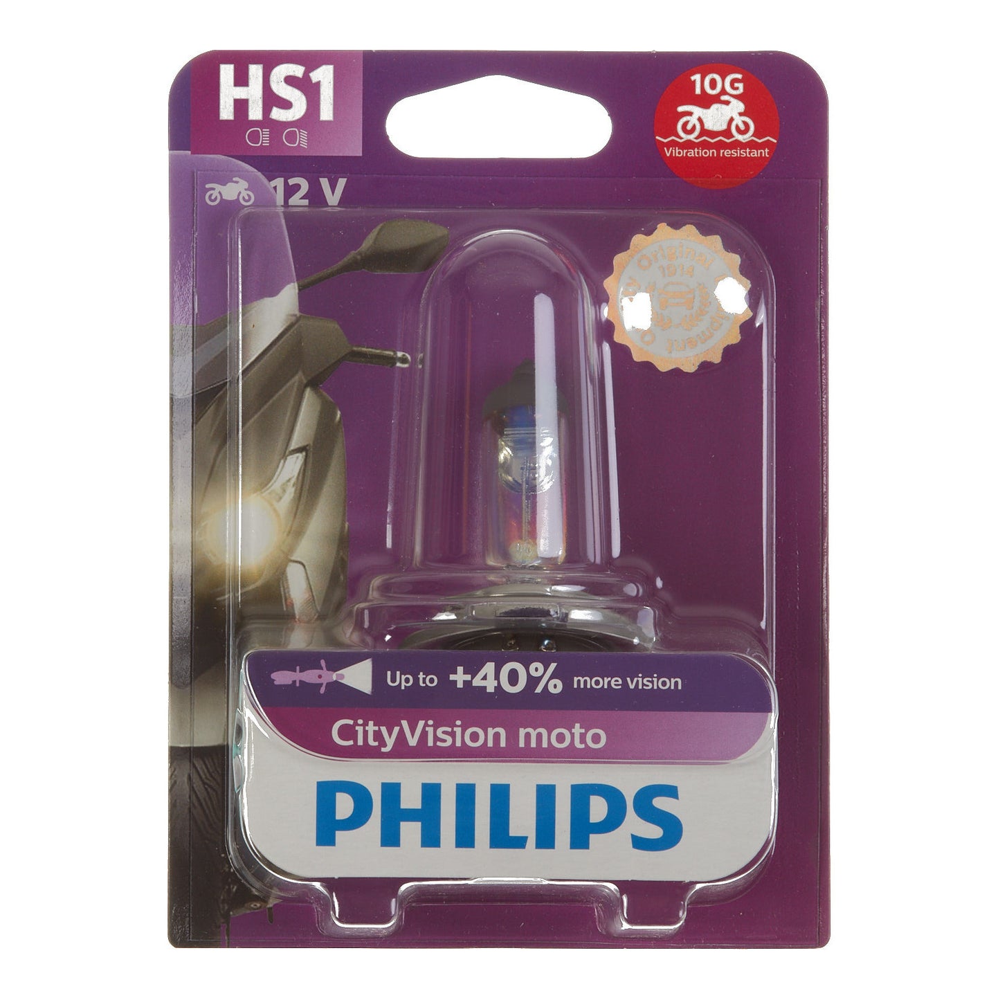 Philips Bulb HS1 12636 CTV 12V 35/35W PX43T-38 BW City Vision