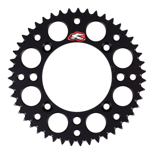 Renthal Sprocket Rear - Black 47T Alloy 7075 T6 Grooved KTM65 Husqvarna