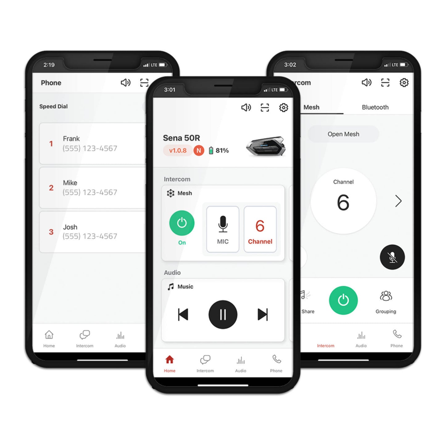 Sena 50R Low Profile Comm System with Sound by Harman Kardon (Dual Kit)