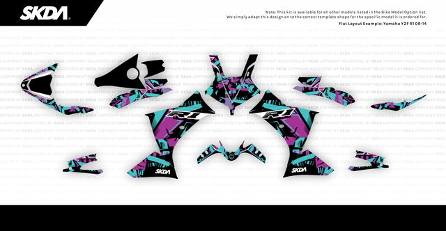 SKDA  SHATTER Supersport Full Graphics Kit