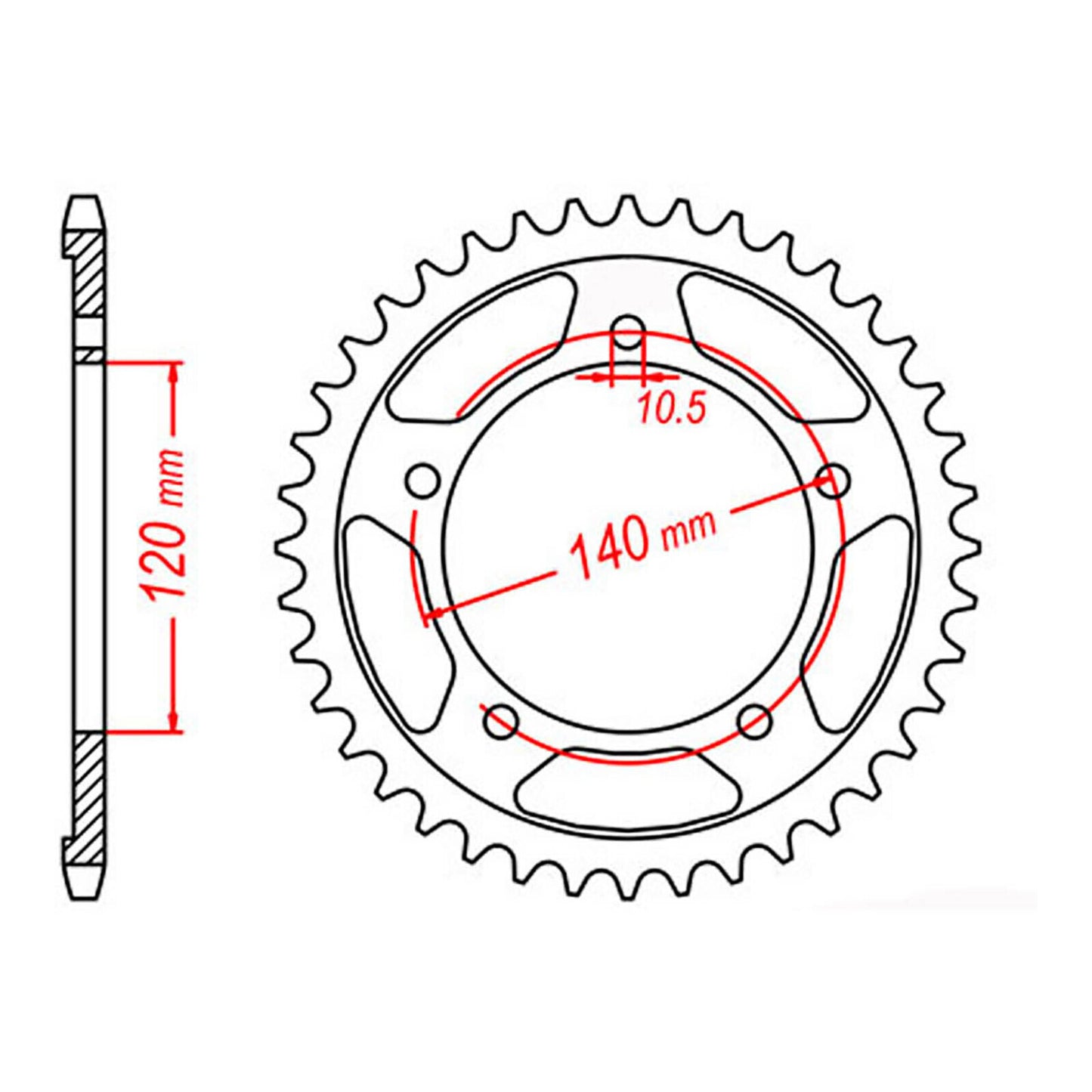 Sprocket Kit Suzuki GSXR1000 '01-'06 (K1-K6) Gold (recom) - GB530ZXW 1