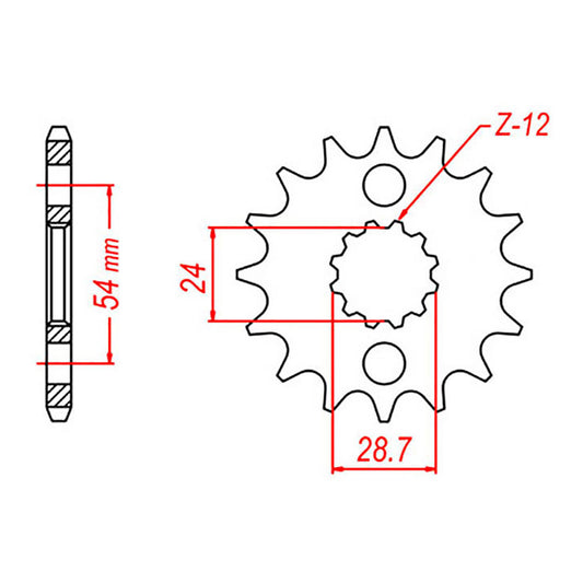 MTX 517 Steel Front Sprocket #530