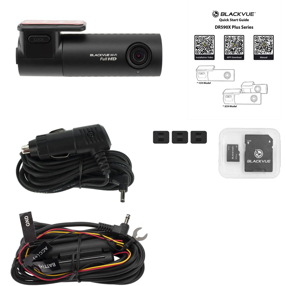 BLACKVUE DR590X-1CH FULL HD DASHCAM 32GB MICRO SD CARD