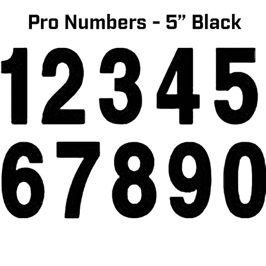 Factory Effex Pro Numbers 5" Black 125mm