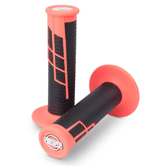 Clamp On Grip - 1/2 Waffle - Neon Red Black