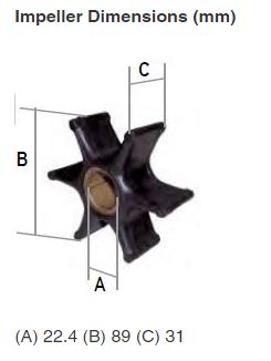 Yamaha 4.2 lt Four Stroke V6 F225-F300HP Impeller 6CE-44352-00 (2006+)