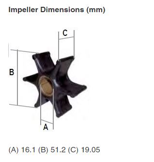 25 - 40HP Yamaha Impeller 6H4-44352-02