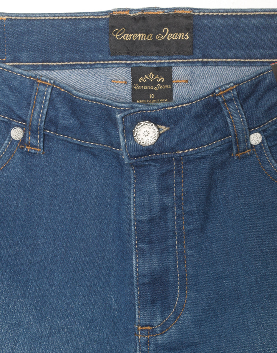 Classic 5 Pocket Midrise Bootleg Jeans - Mid Blue